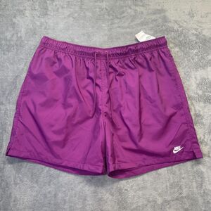 Nike Club Sportswear Woven Lined Flow Purple Shorts Mens XXL FN3307-503